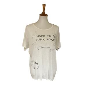 R13 Punk Rock Scribble Boy Graphic T-Shirt  Japanese Jersey – Small